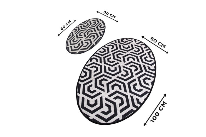Mijölnir Juego de alfombras de baño Line Djt Multicolor, 2 piezas